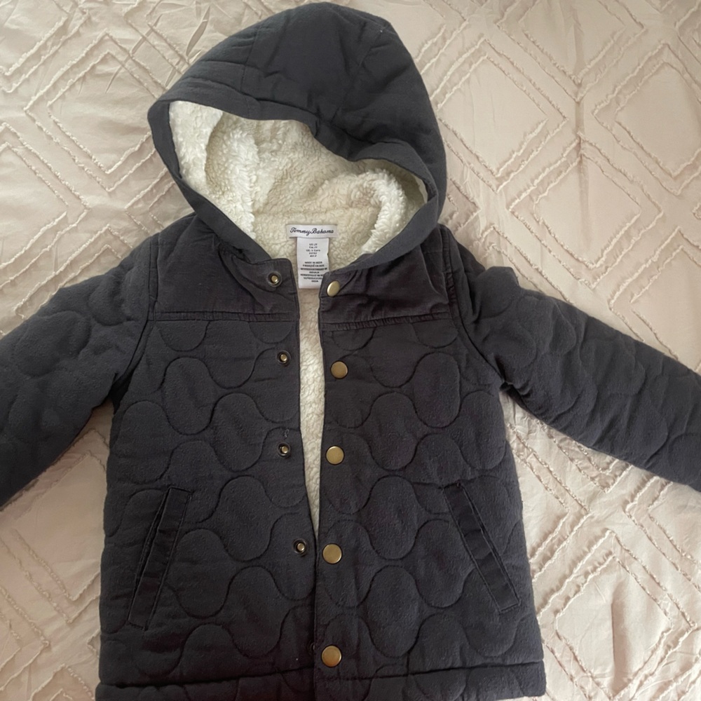 Tommy Bahama Black Quilted Kids Puffer Jacket